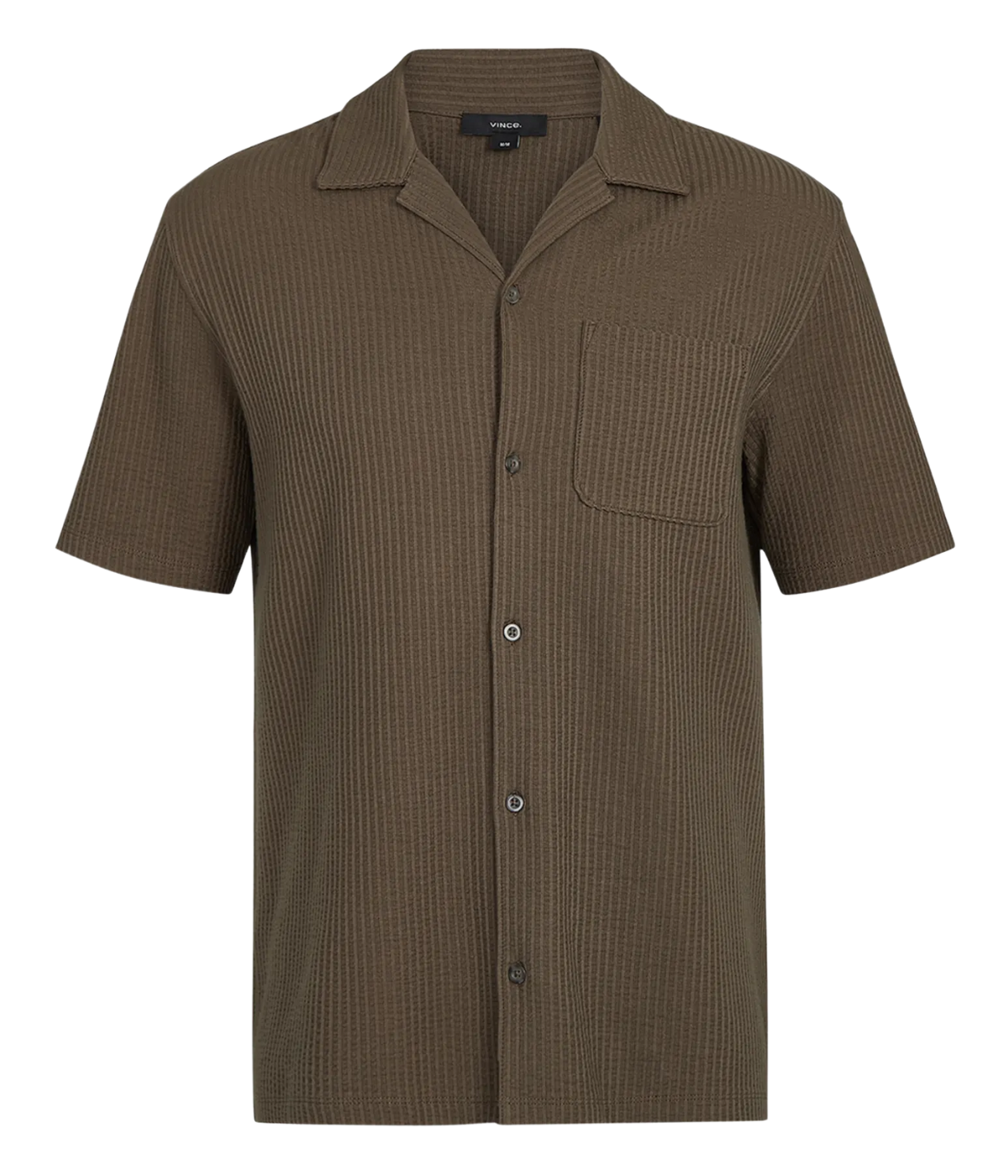 Seersucker Short Sleeve Cabana Shirt in Dome