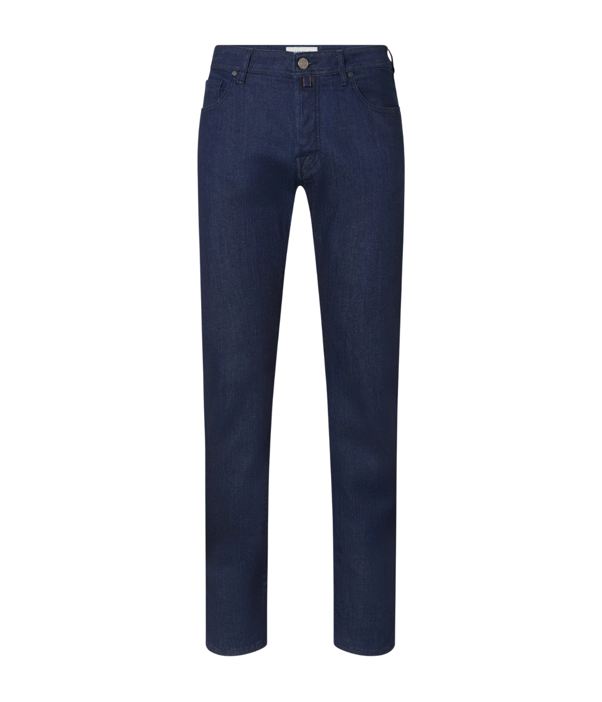 Jacob Cohën 5 PKT Slim Fit Bard Pant in Dark Blue – flat lay view displaying regular-slim fit, dark indigo wash, and classic five-pocket styling.