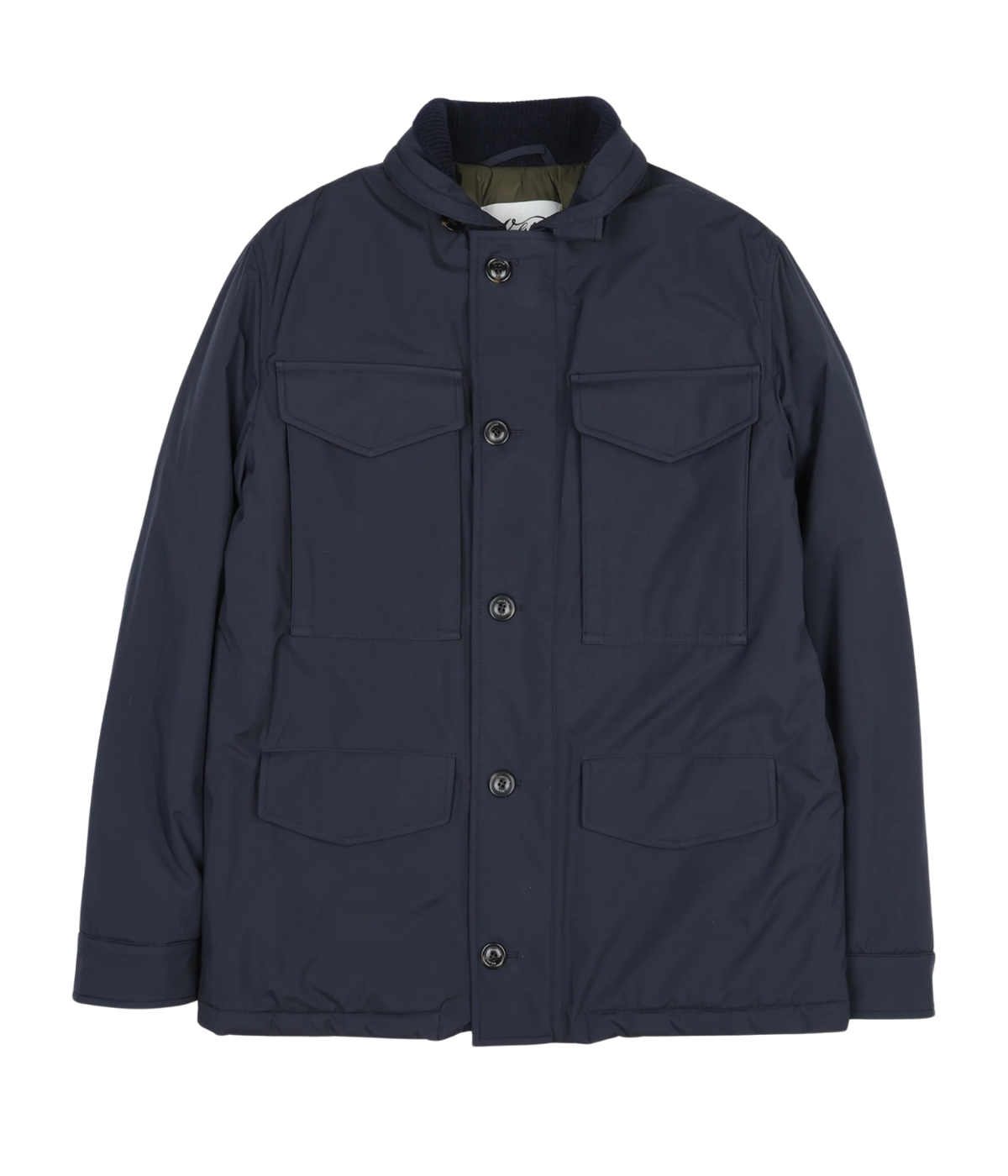 Valstar Loyal Padded Field Jacket in Navy - Flat Lay front view.