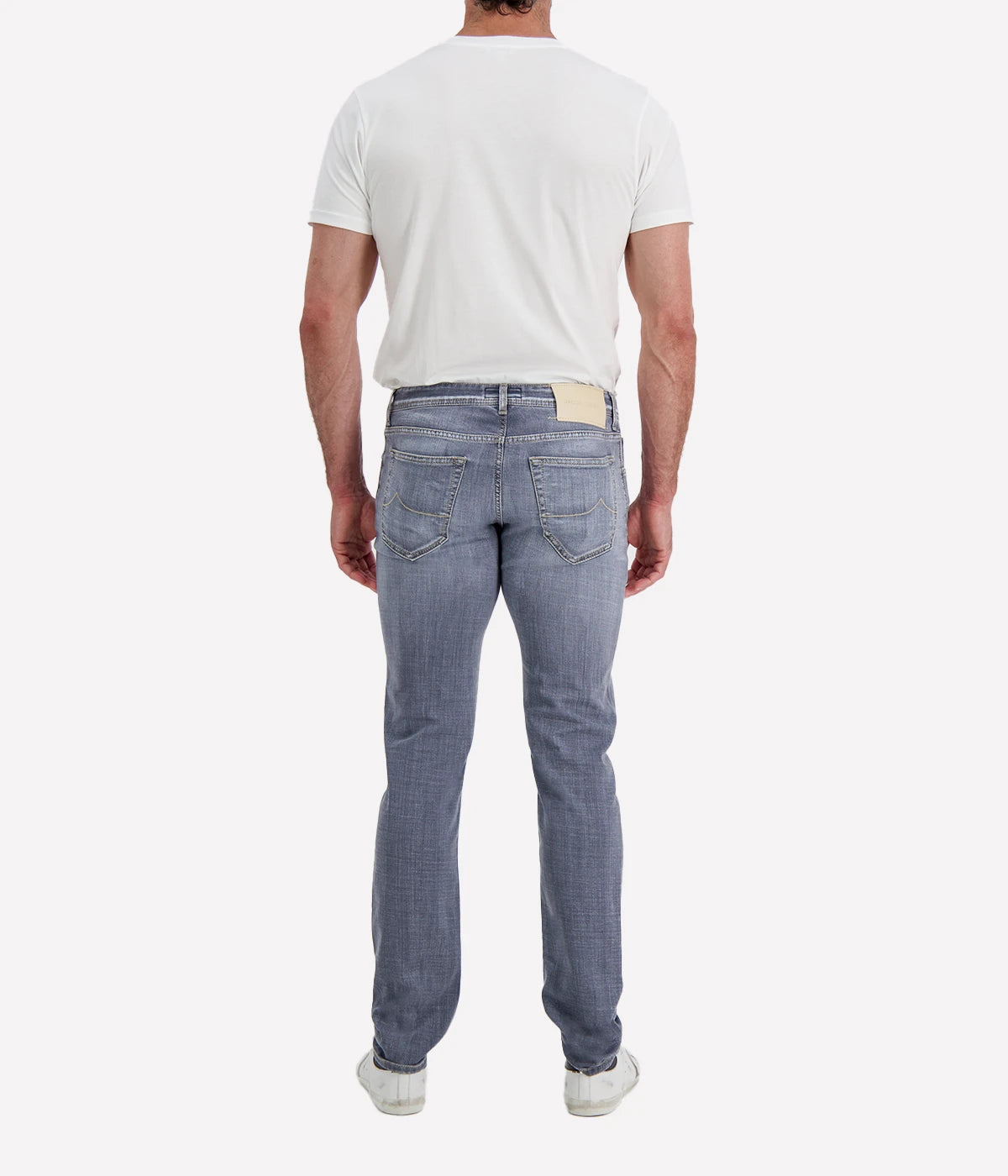 Jacob Cohën Super Slim Fit Nick Pant 5 PKT in Light Black – Back View Super Stretch Denim Jeans