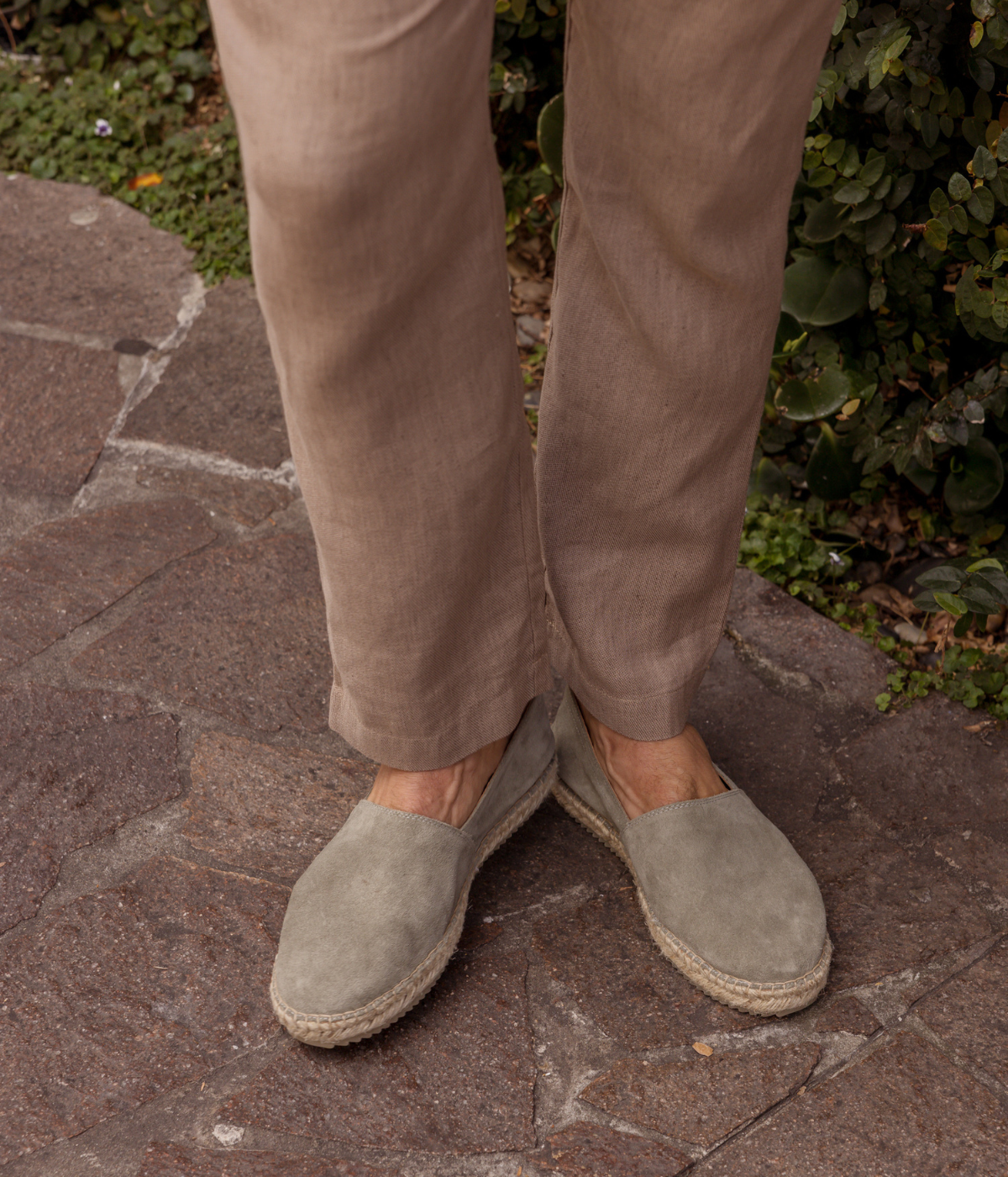 Helio Suede Espadrille in Pale Green