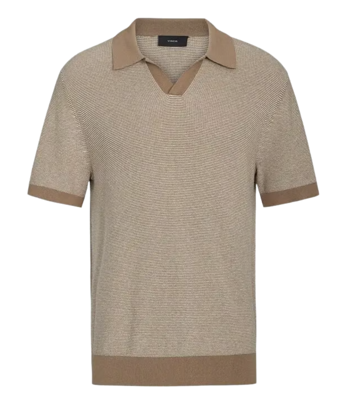 Colour Blocked Stripe Polo in Canyon Horchata