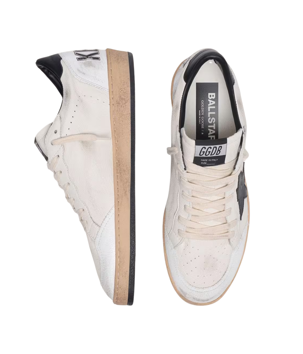 Ballstar Sneaker in White & Black