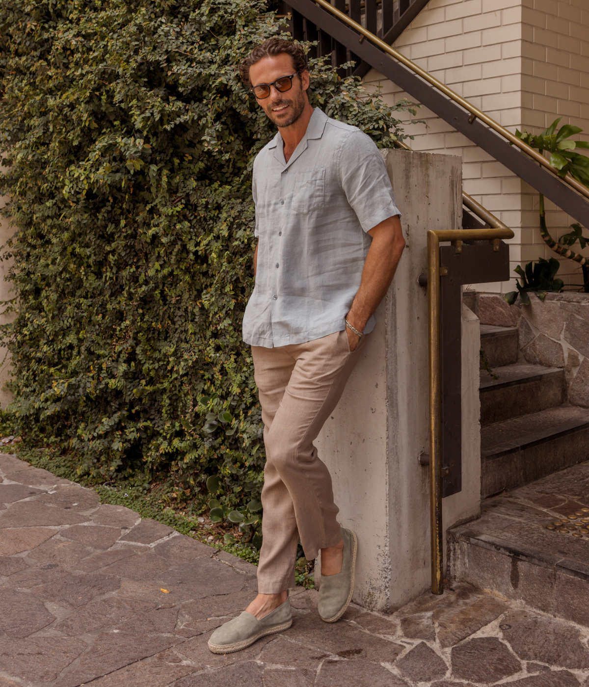 Helio Suede Espadrille in Pale Green