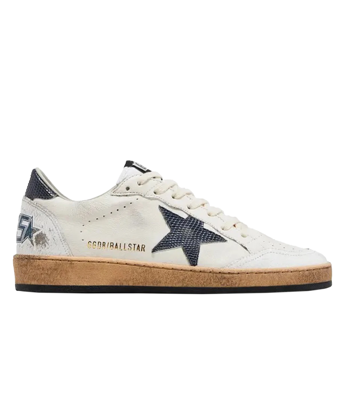 Ball Star Sneaker in White Dusty Blue