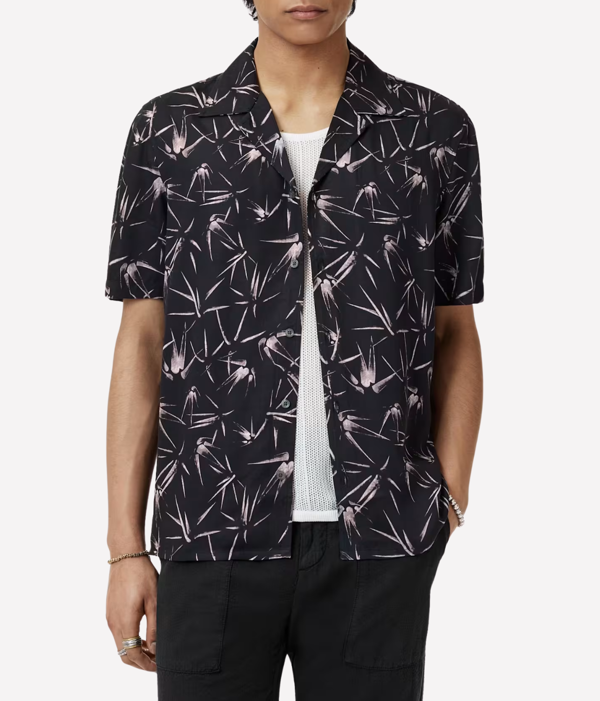 Dan Camp Collar Shirt in Black