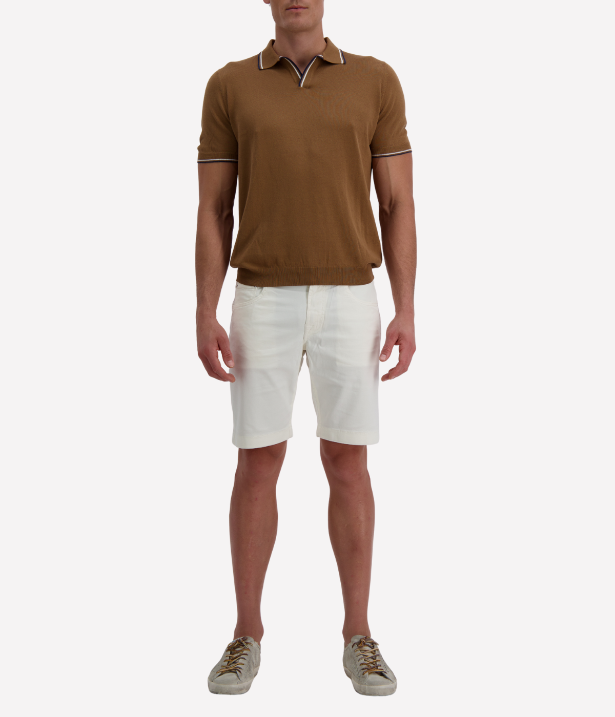 Short Sleeve Tennis Shirt in Mustard