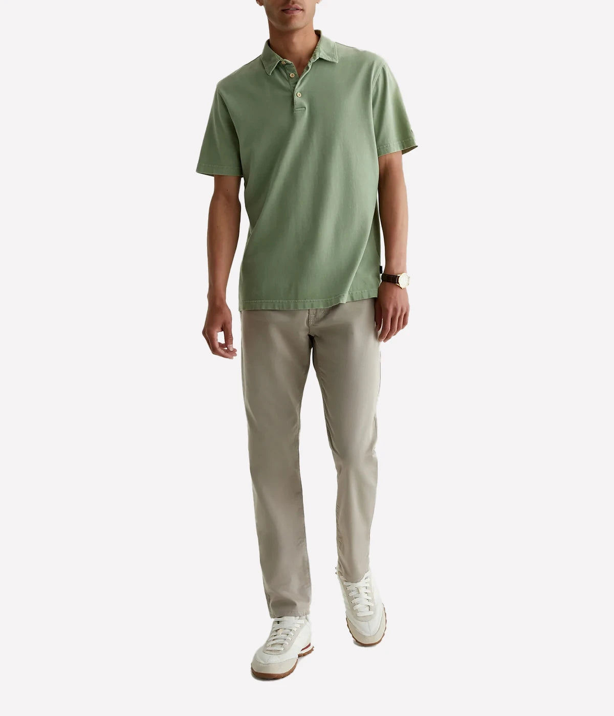 Tellis Modern Slim Fit Jeans in Airluxe fabric, featuring a tapered leg and ultra-soft, high-stretch material for all-day comfort. Classic five-pocket styling. Material: 53% Cotton, 44% Polyester, 3% Elastane. Made in USA.