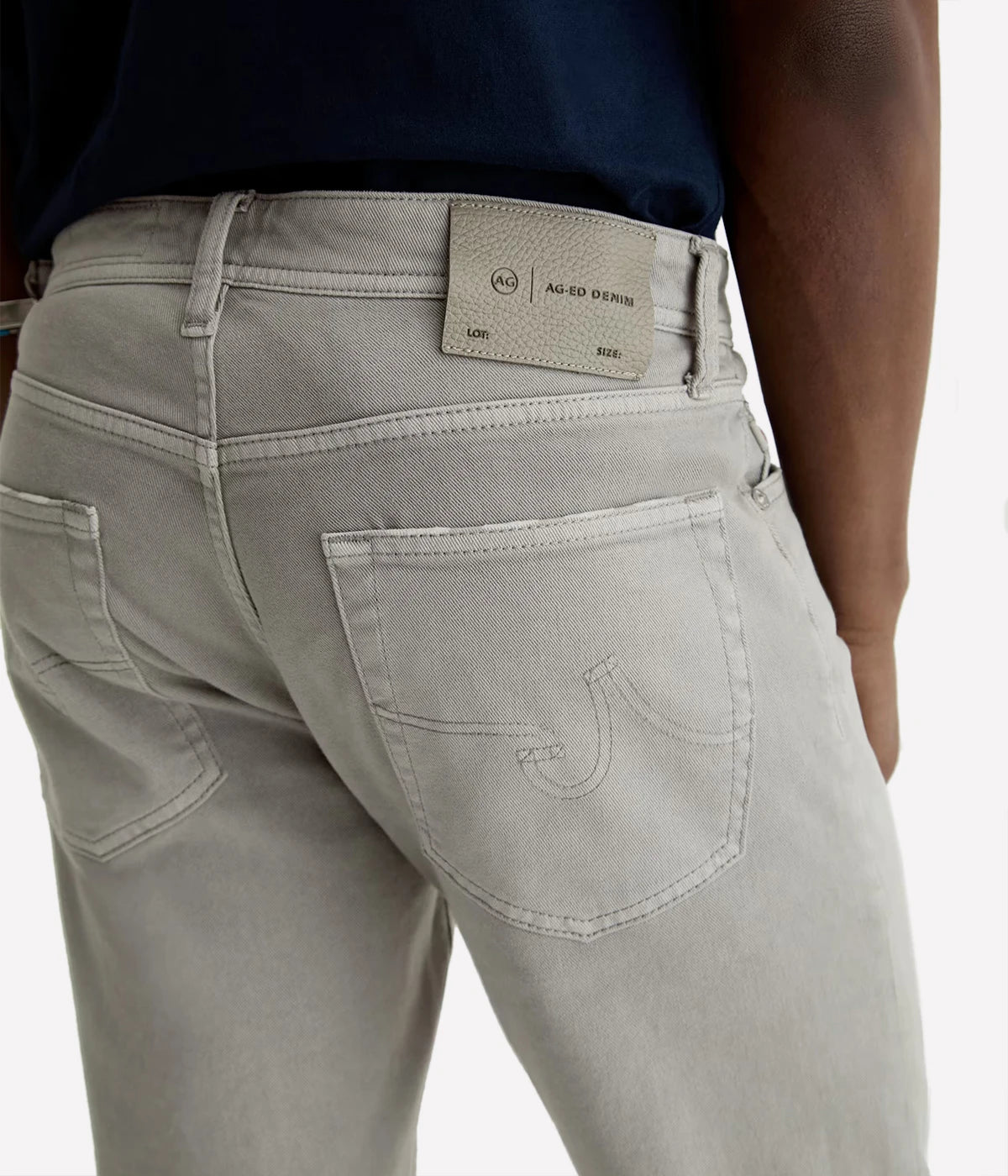 AG Tellis Jean 7 Years Sulfur Classic Grey Close Up Back Pocket Detail