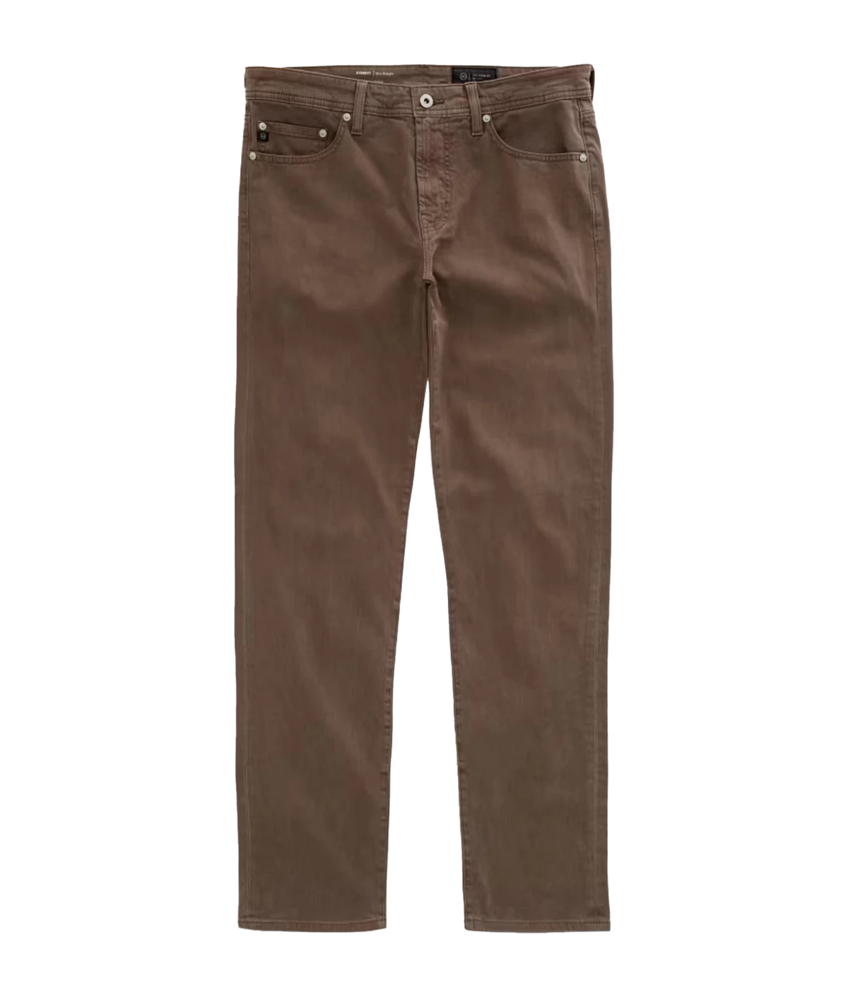 Front product view of AG Everett SUD Pant in Sulfur Taupe Grey
