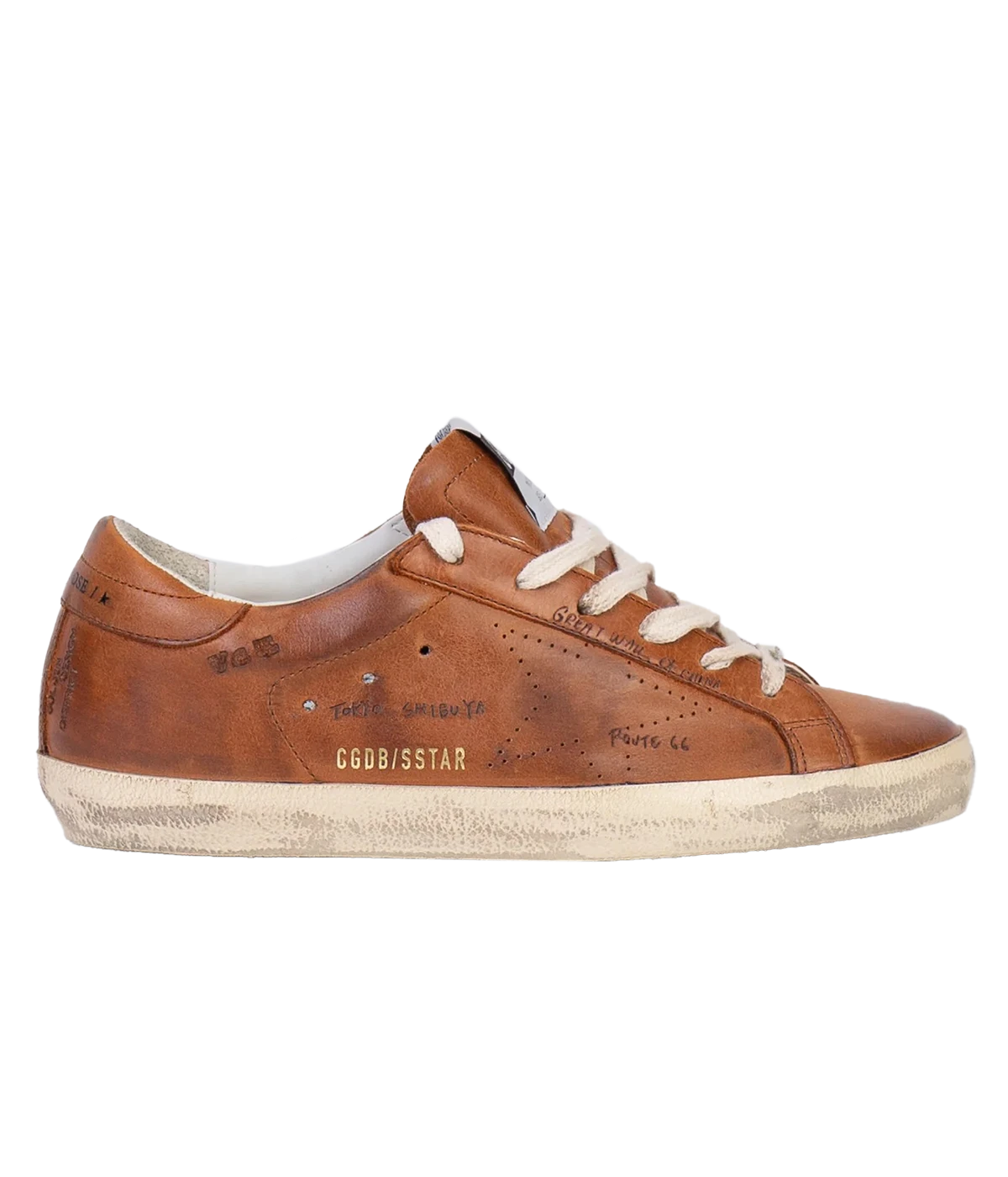 Super Star Sneaker in Brown Leather