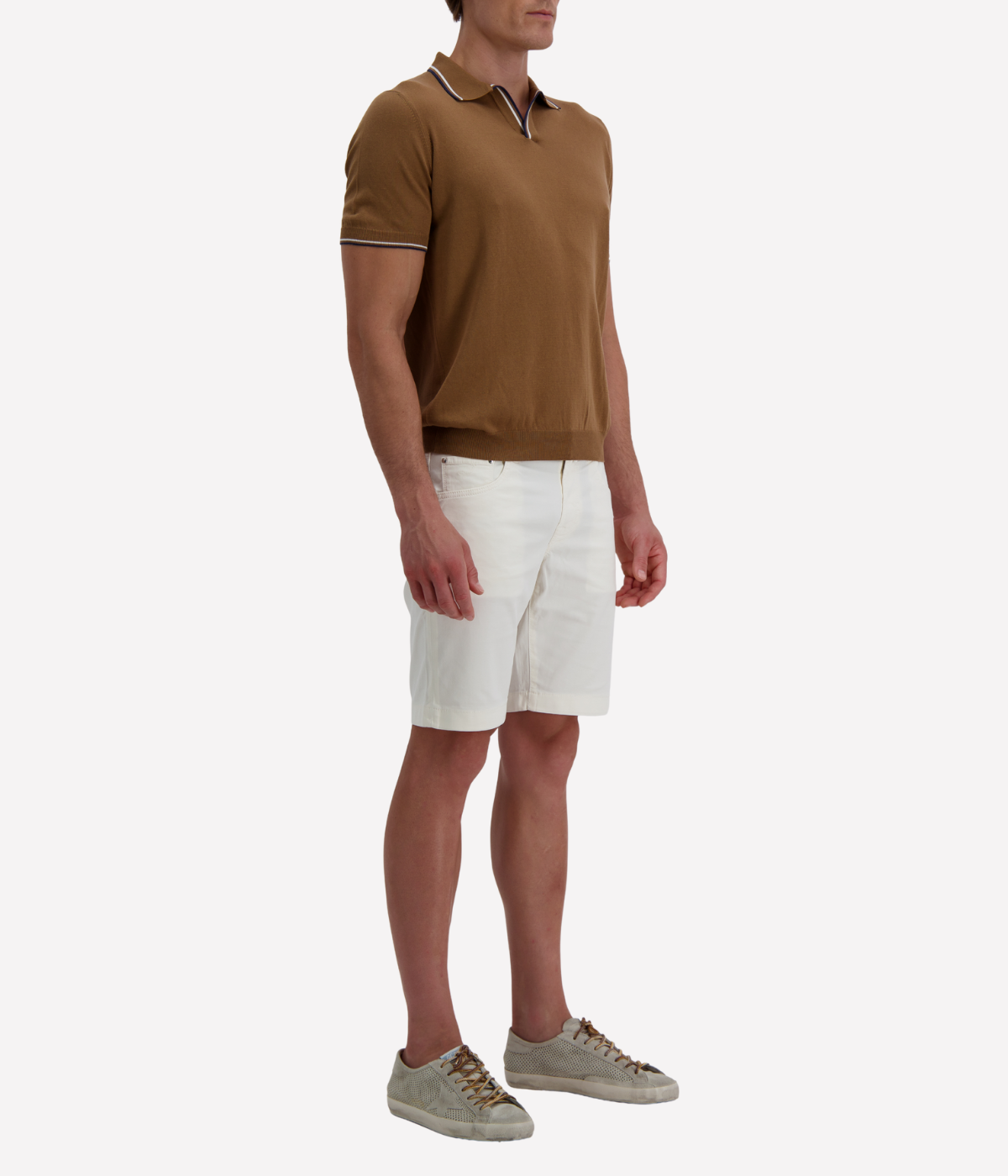 Short Sleeve Tennis Shirt in Mustard