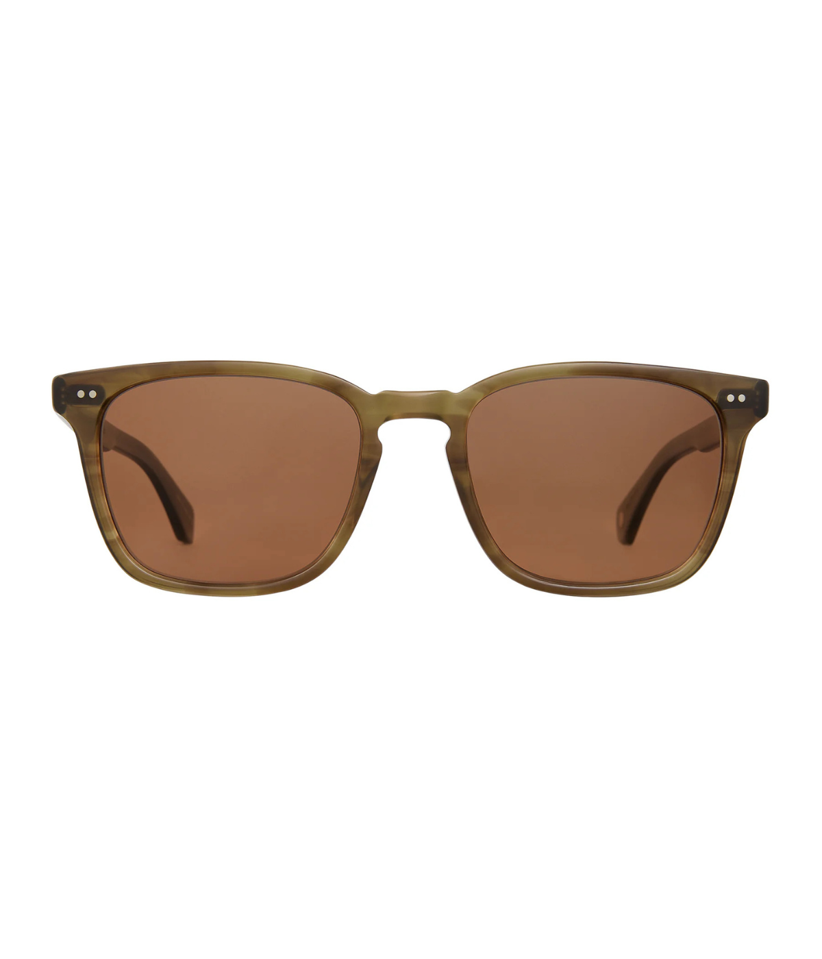 Earvin Sun 53 in Matte Olive Tortoise - Front Shot
