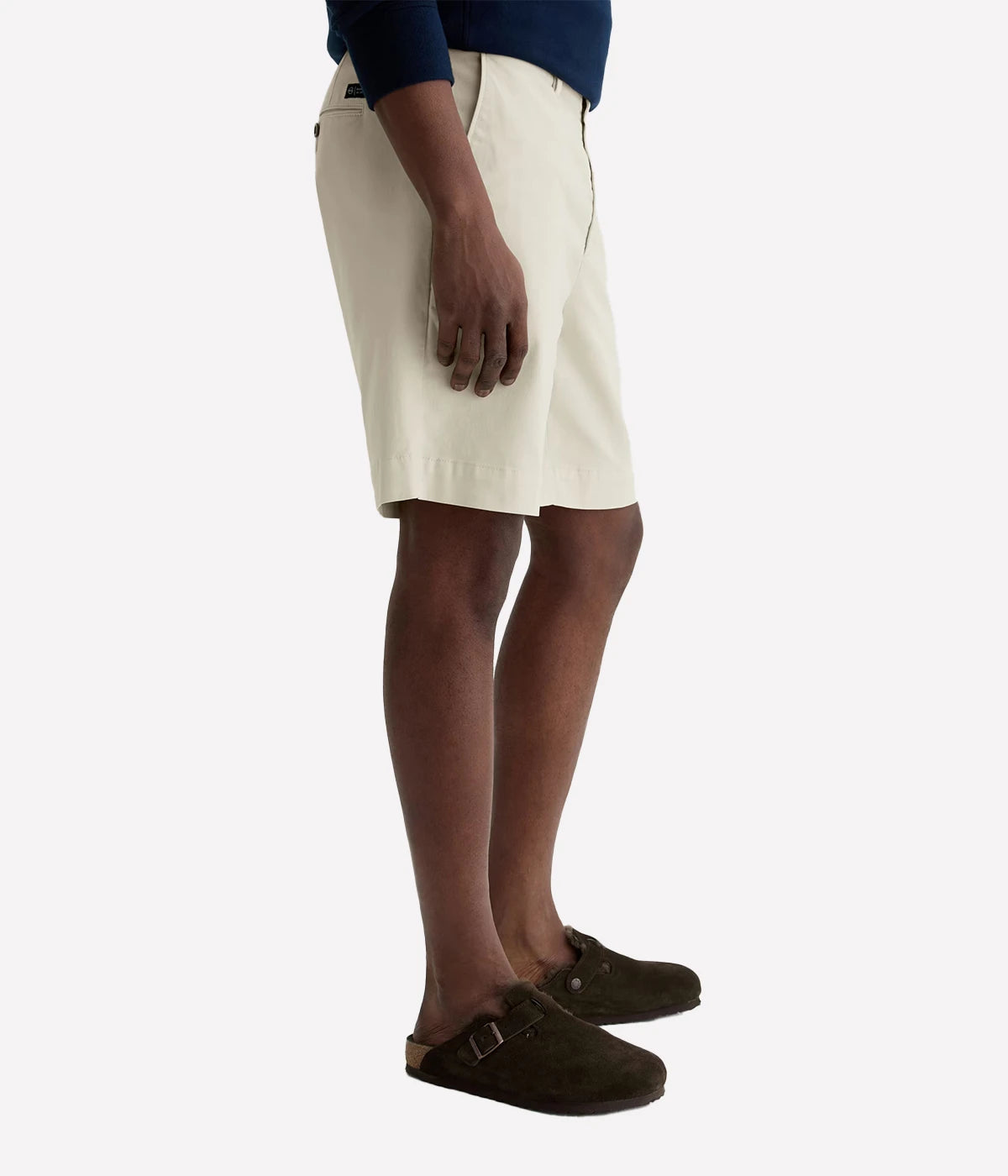 AG Jeans Archie Short in Pumice – Side View Tailored Stretch Twill Shorts
