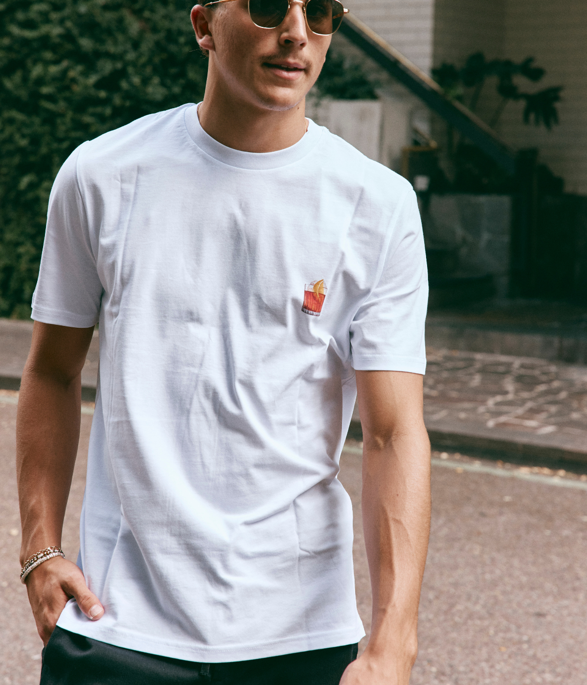 Save Water Drink Negronis Tee in White