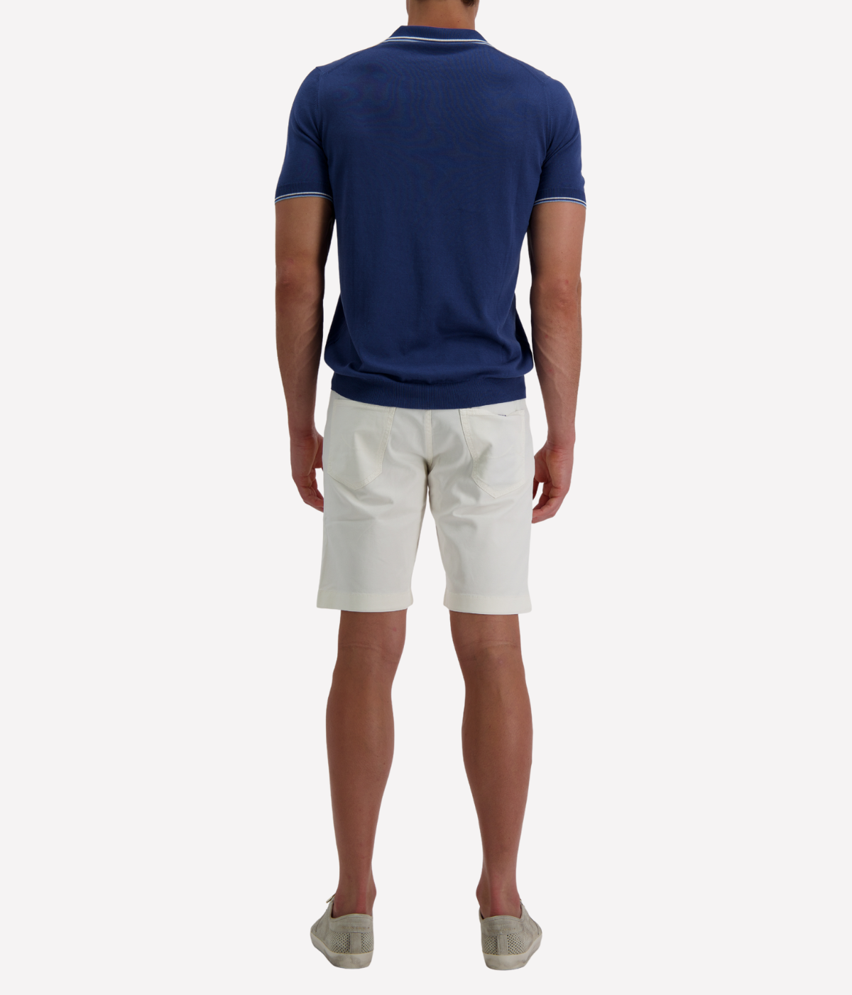 Short Sleeve Tennis Shirt in Mid Blue