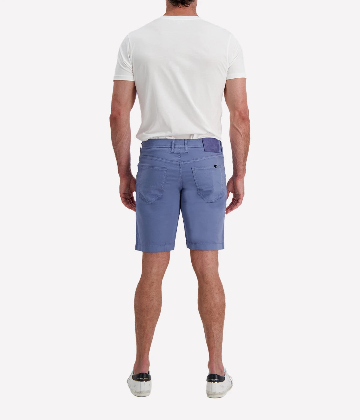 Jacob Cohën Nicolas Bermuda 5 PKT Slim Fit in W62 Aviation Suede Patch – Back View Tailored Bermuda Shorts