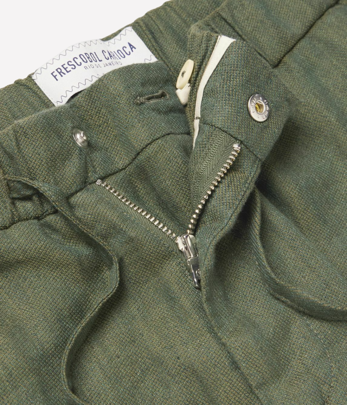 Felipe Linen Short in Willow Green