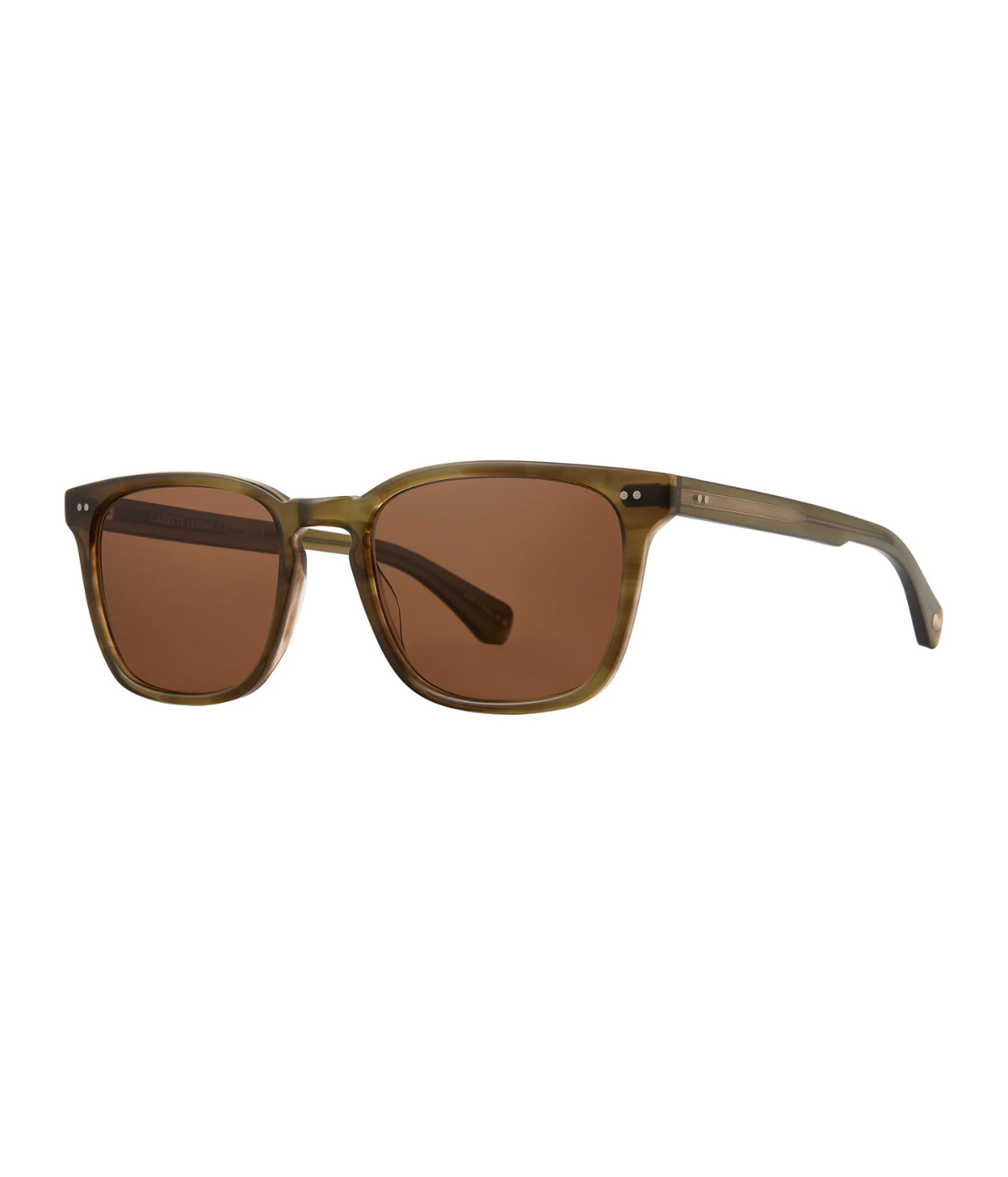 Earvin Sun 53 in Matte Olive Tortoise - Side Shot