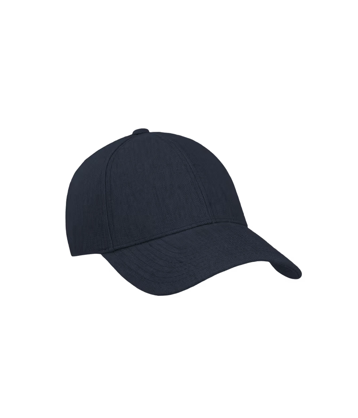 Side view of Varsity Headwear Linen Legacy Structured Cap in Deep Sea Navy