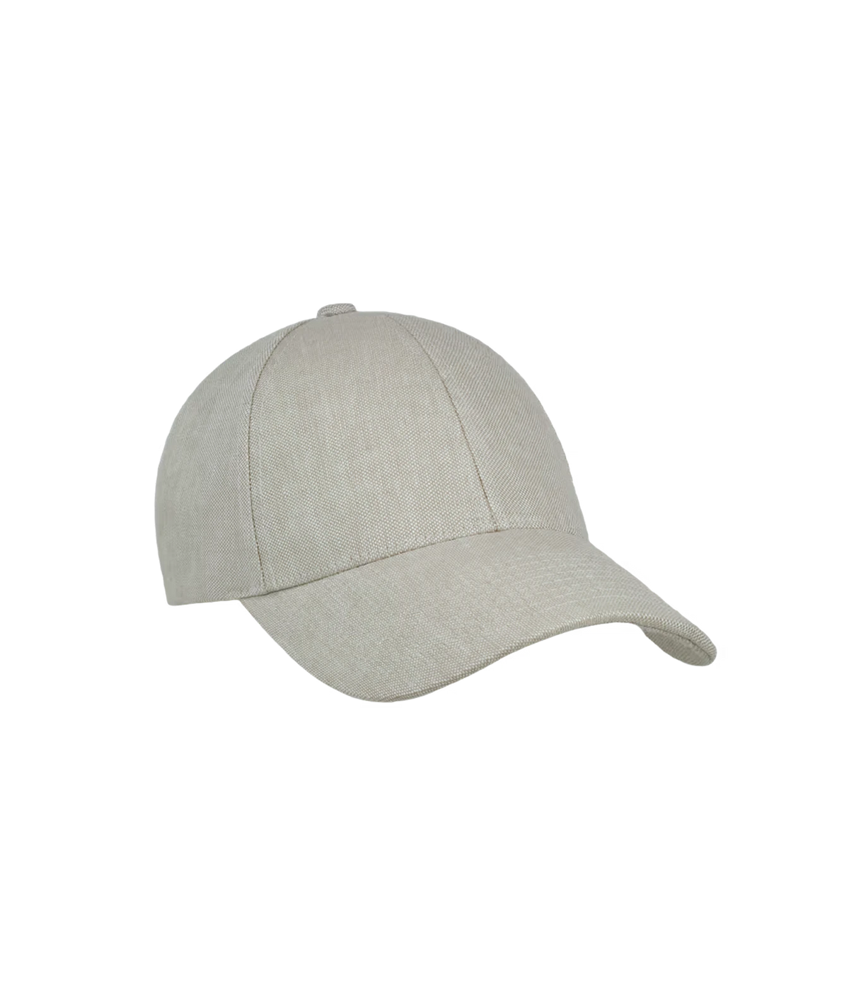 Side view of Varsity Headwear Linen Legacy Structured Cap in Hampton Beige