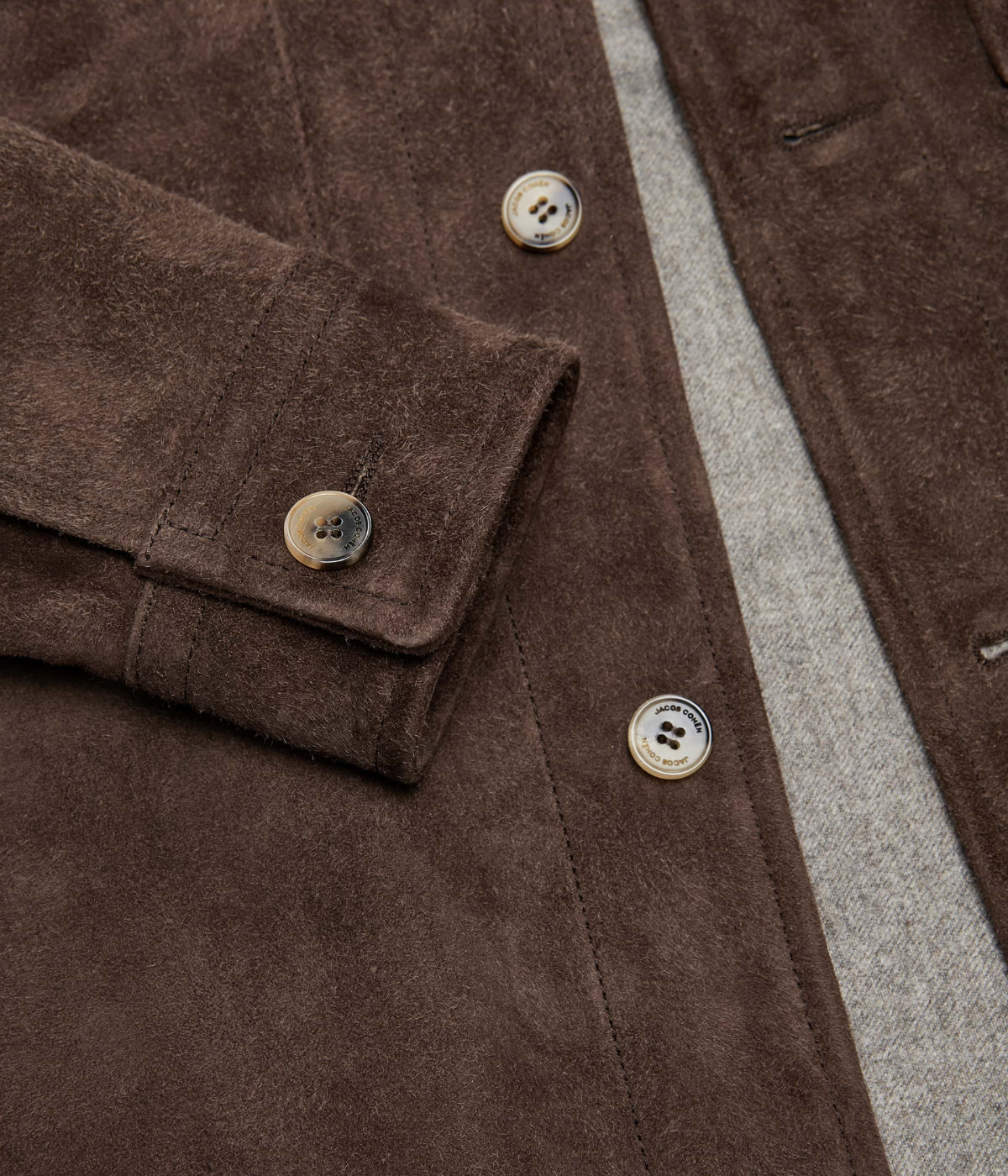 Light Jacket Leather Pelle Raw in Dark Chocolate