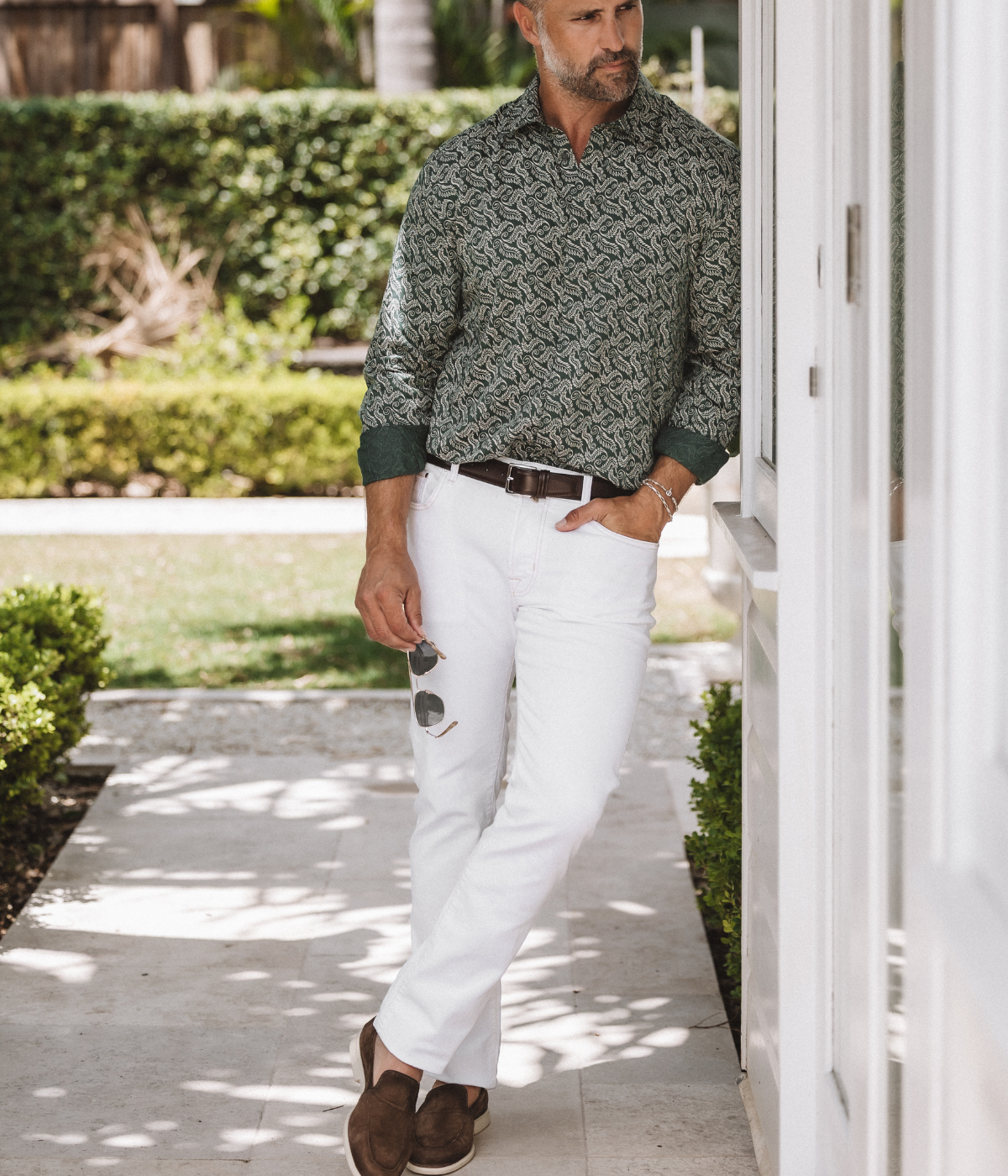 Bard 5 Pkt Slim Fit Bull in Optical White