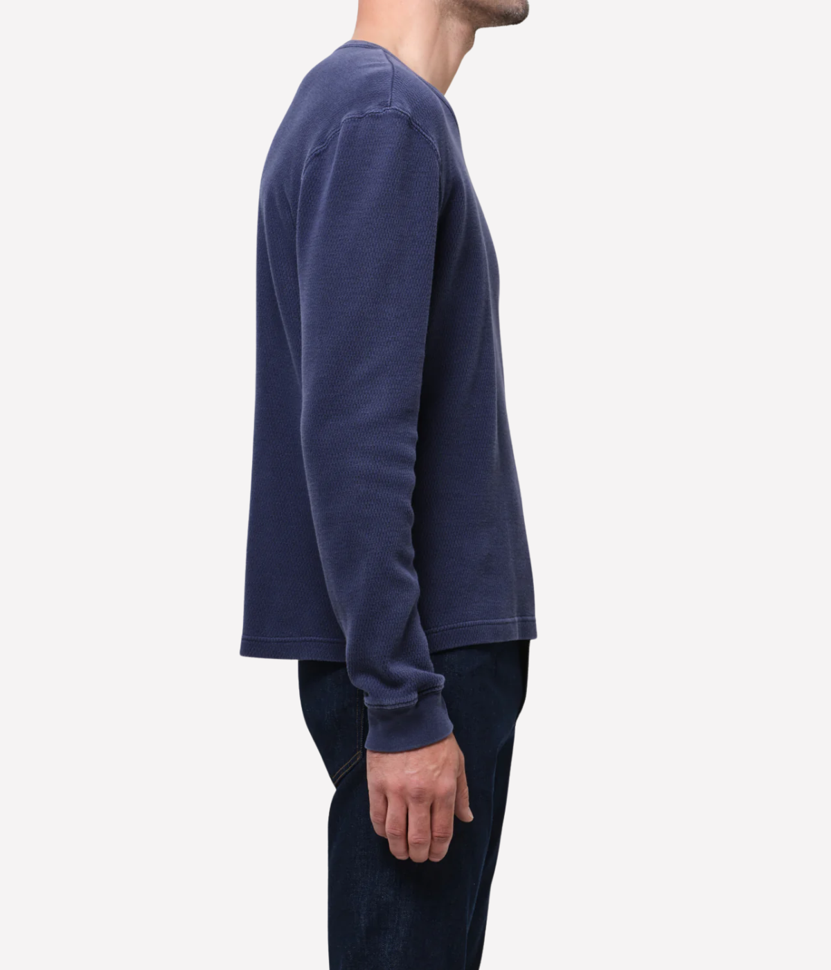Waffle Crewneck in Vintage Navy