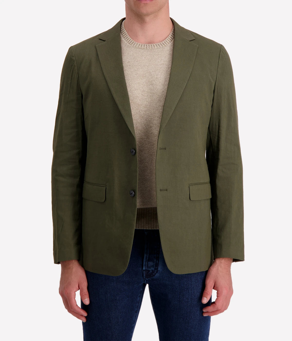 Sophisticated woven jacket with a classic design, offering both warmth and style.