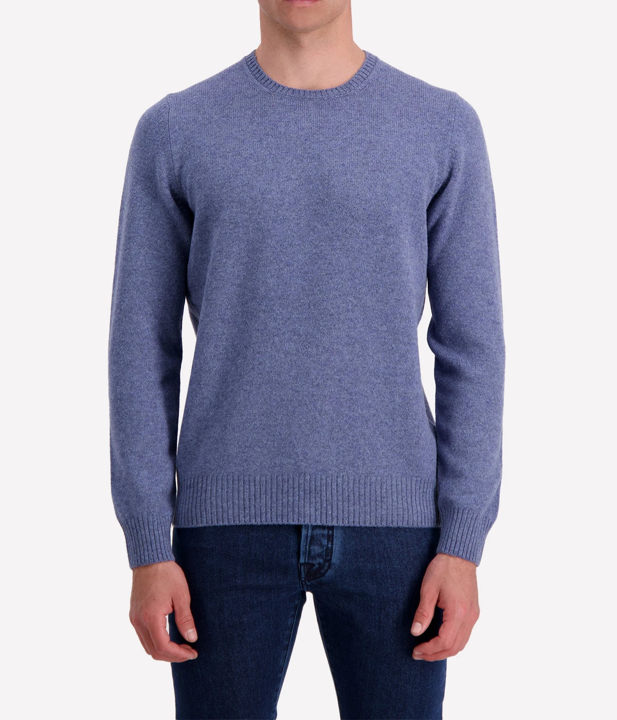 Gran Sasso long sleeve crewneck in 100% merino wool, offering durability and comfort, perfect for any occasion, made in Italy
