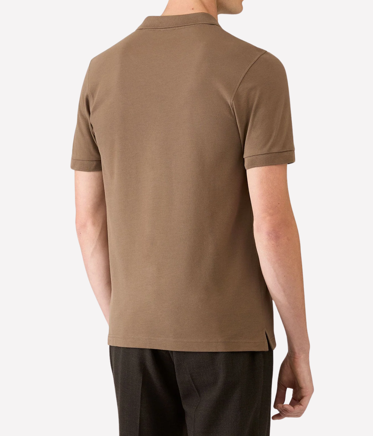Pique Polo Shirt In Dark Cedar
