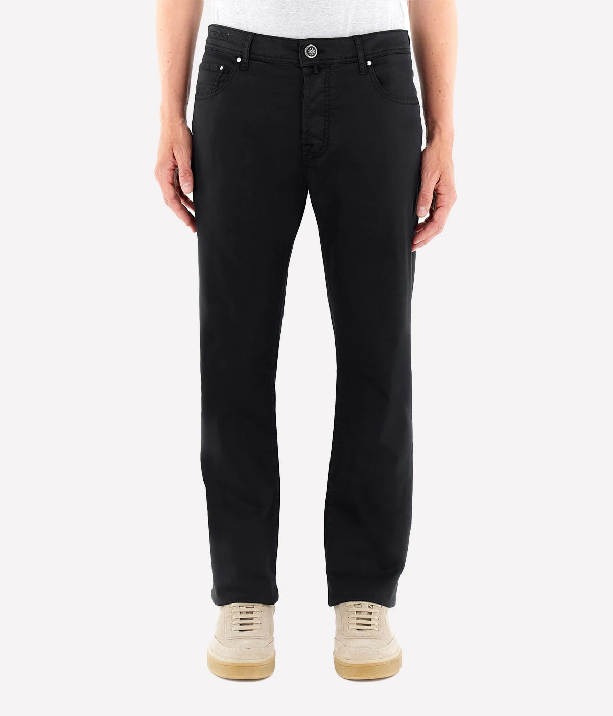 Pant 5 Pkt Slim Fit Bard In C74 Black Suede Patch