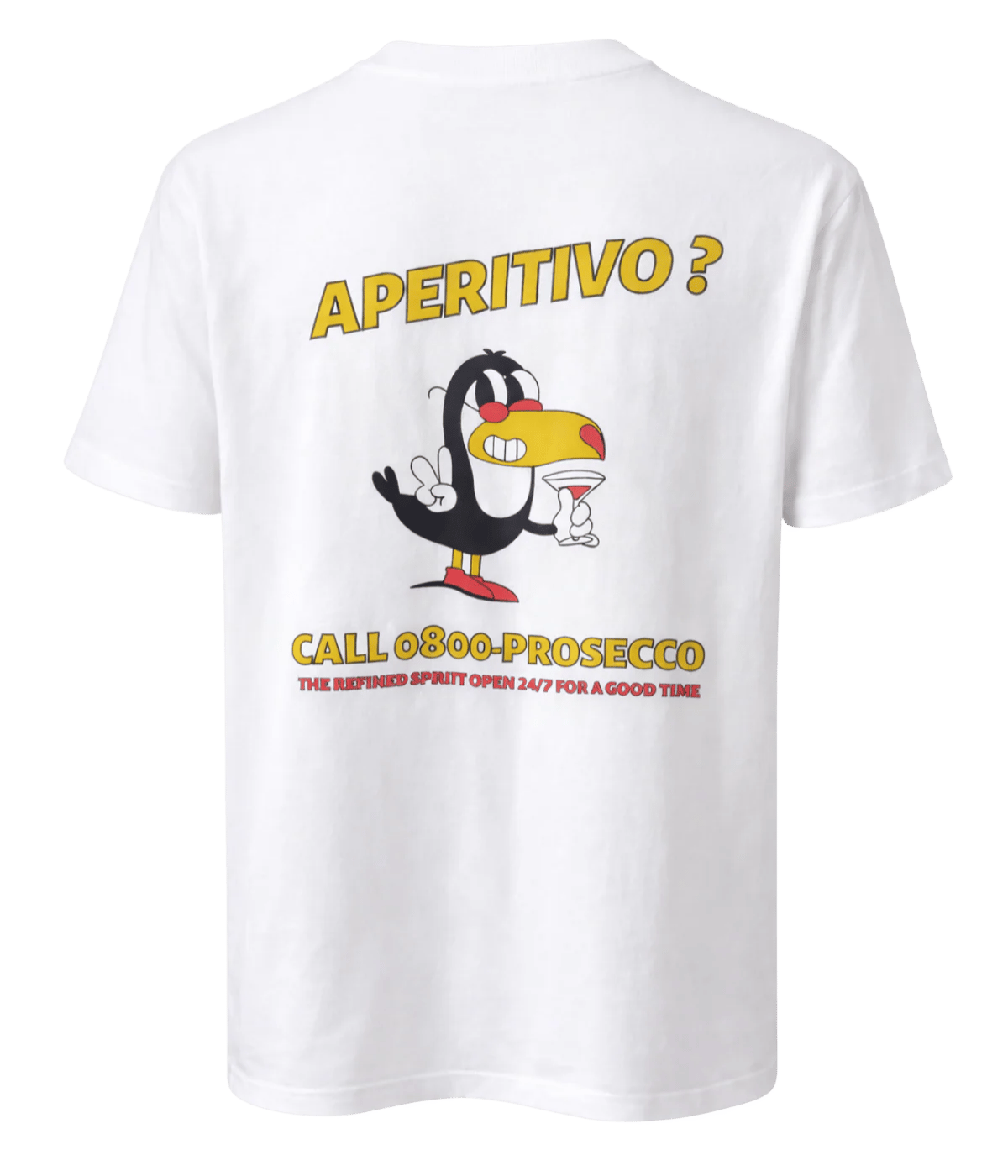 Call 0800 Prosecco Tee in WHITE