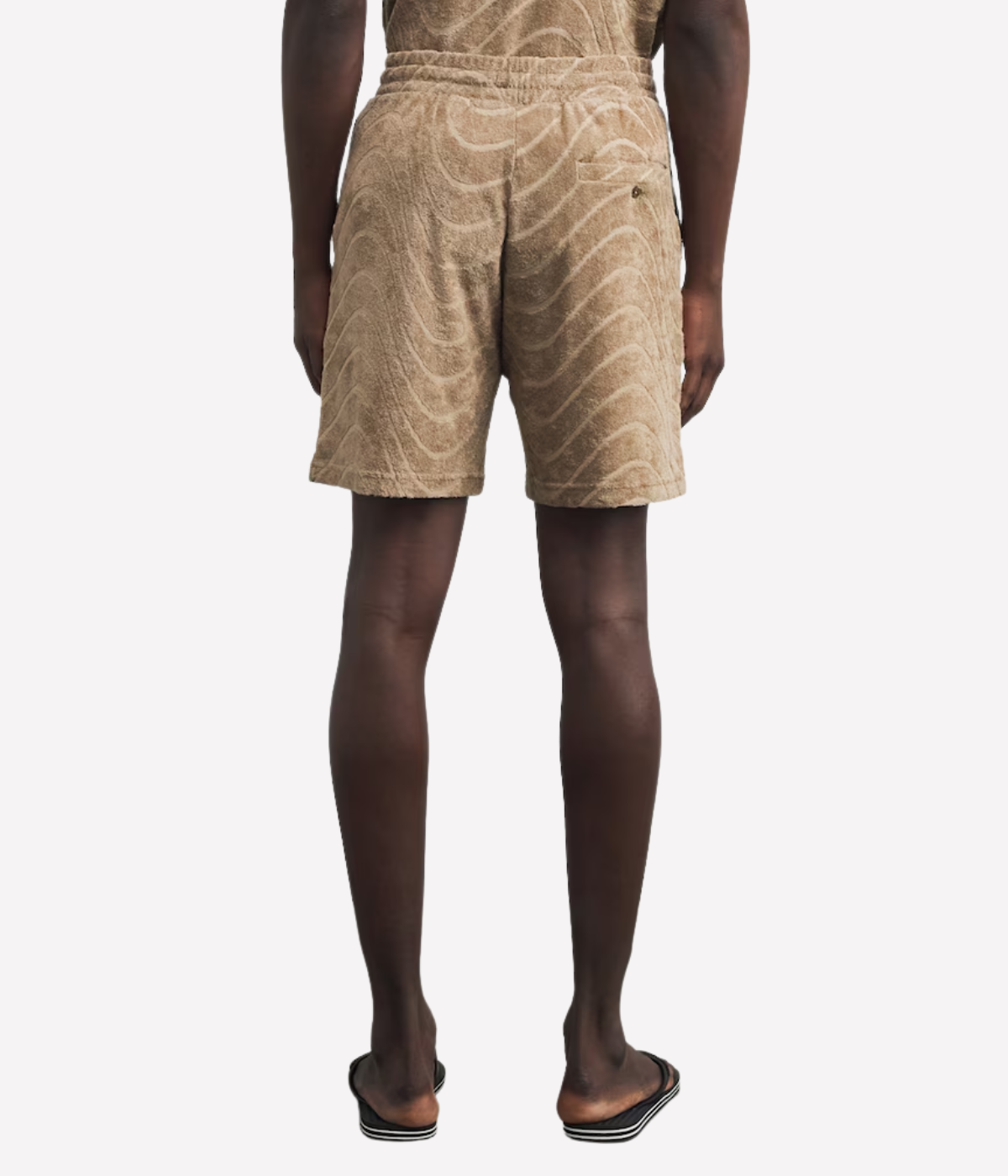 Augusto Cotton Blend Jacquard Short in Khaki