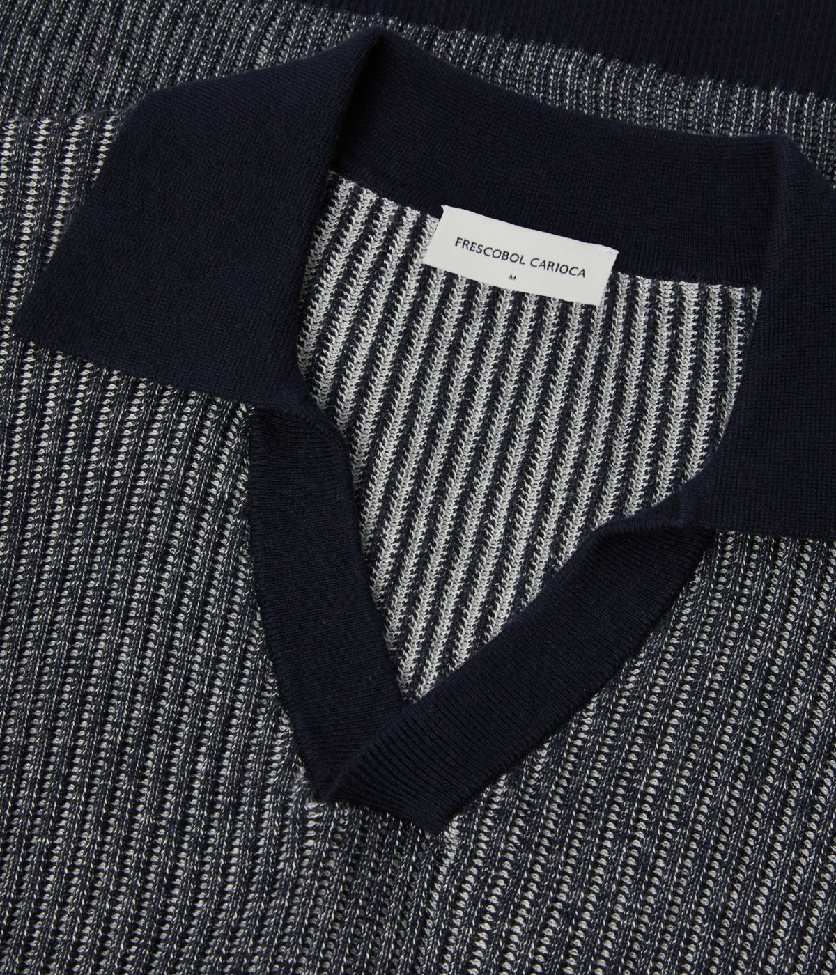 Rino Cotton Blend Polo In Navy
