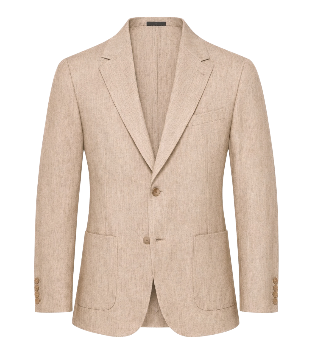 Linen Blazer in Dune Melange
