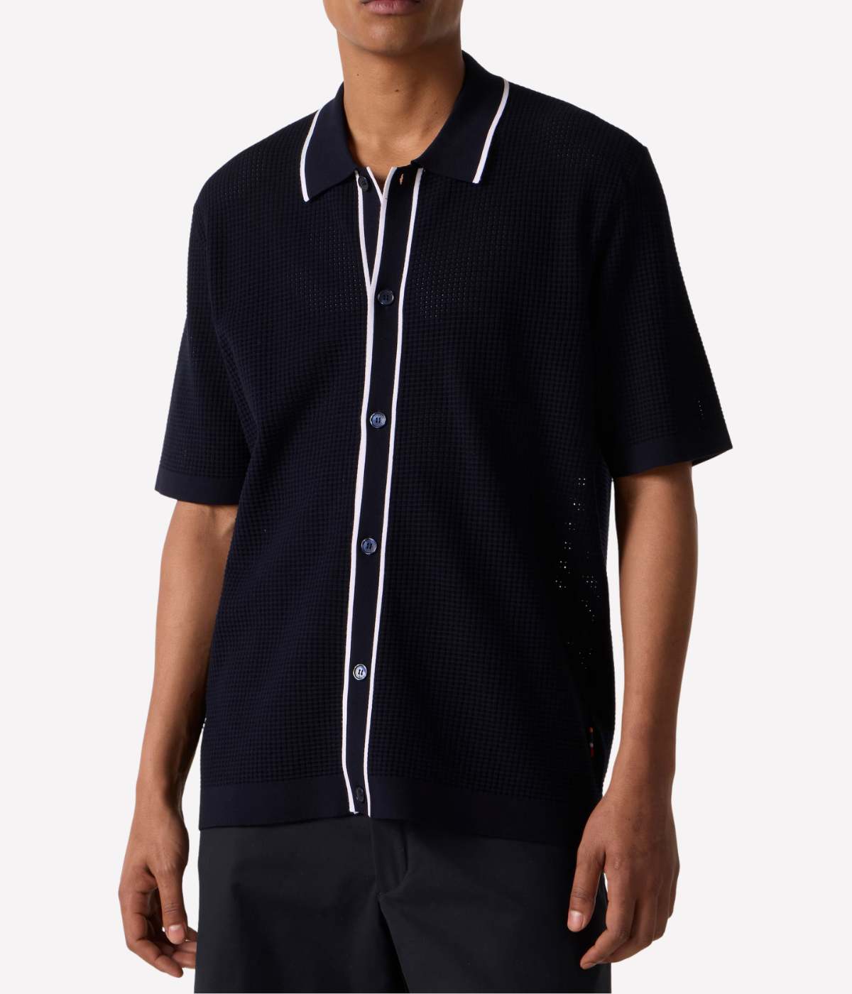 Roddy Button Thru Shirt in Night Iris & Cloud