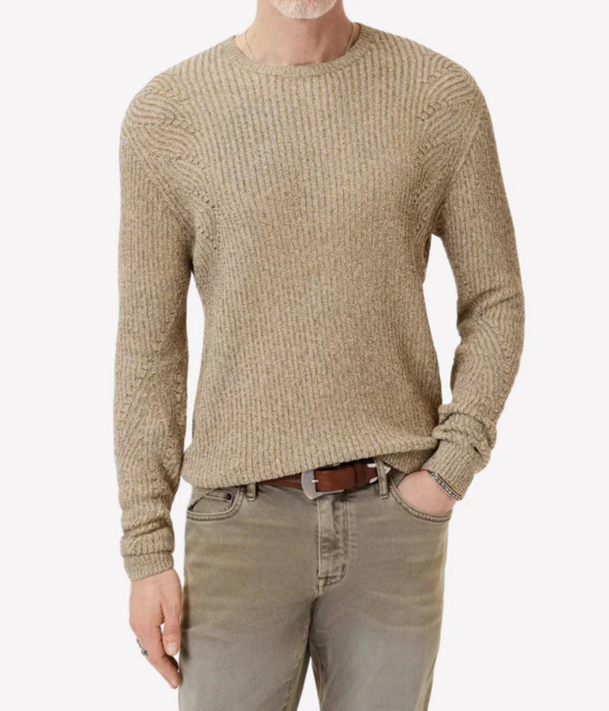 Vejano Regular Fit Crewneck in Cork