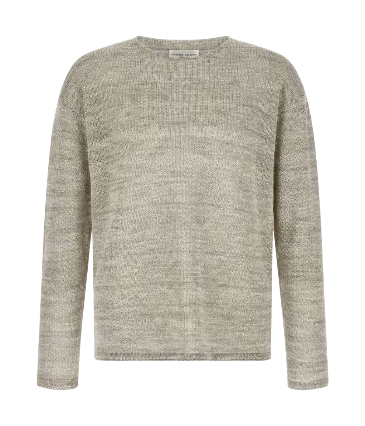 Roberto Collina LS Roundneck in Grigio - Front Shot