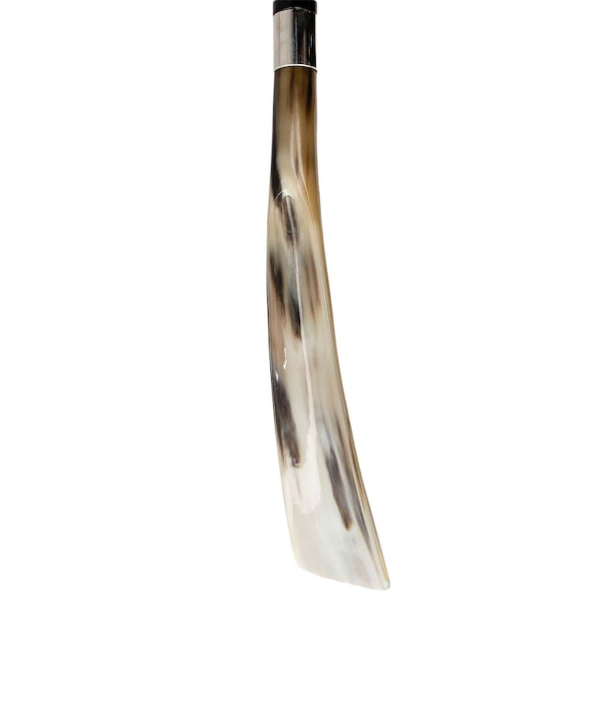 Pasotti Bull Shoehorn in Silver - Horn closeup shot