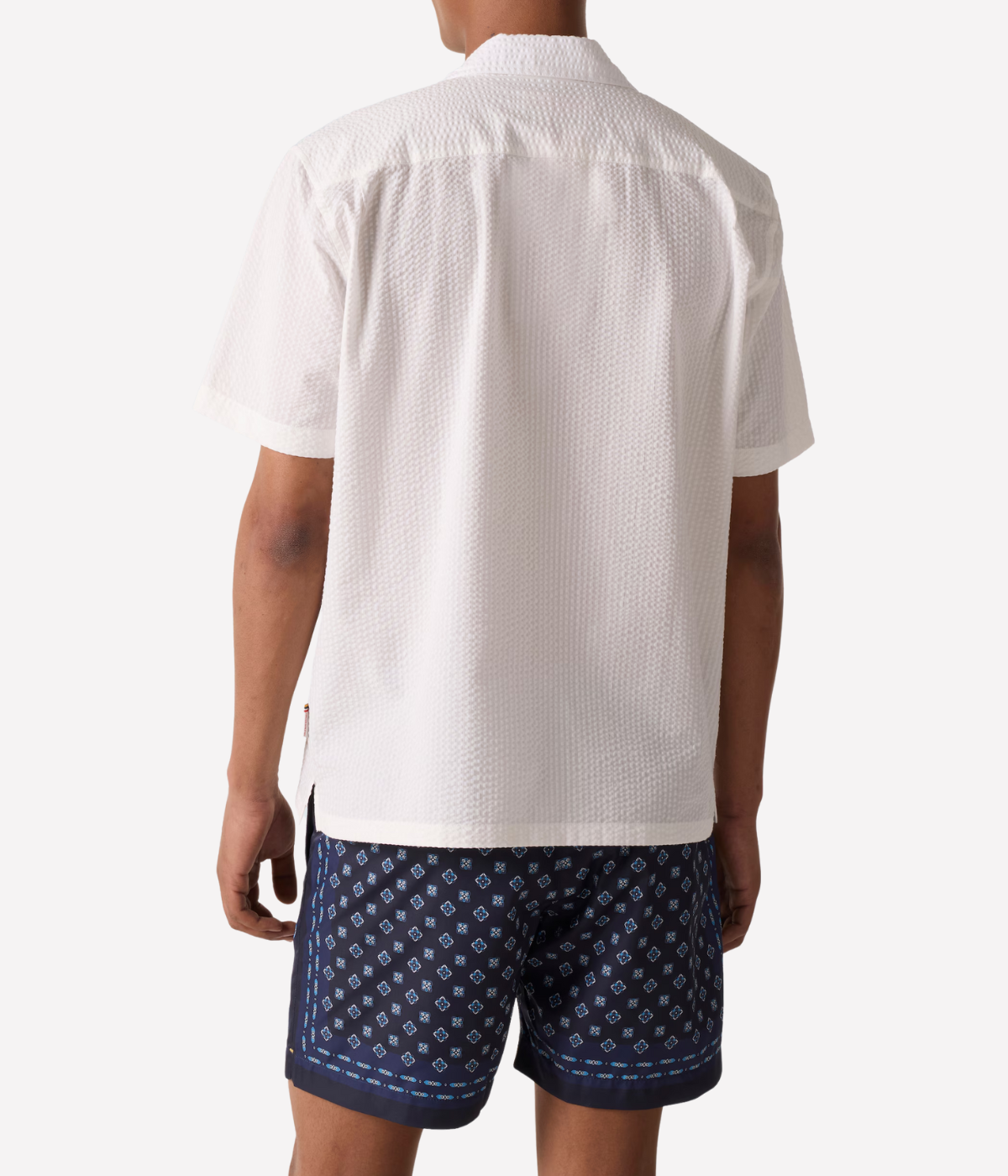 Maitan Seersucker Shirt in Thasos Beach