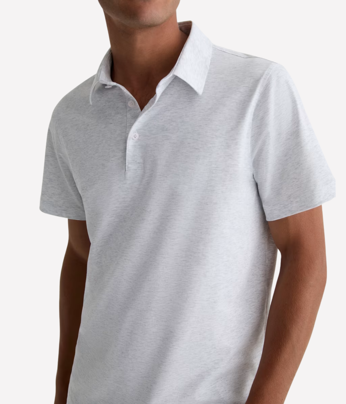 Bryce S/S Polo In Heather Grey