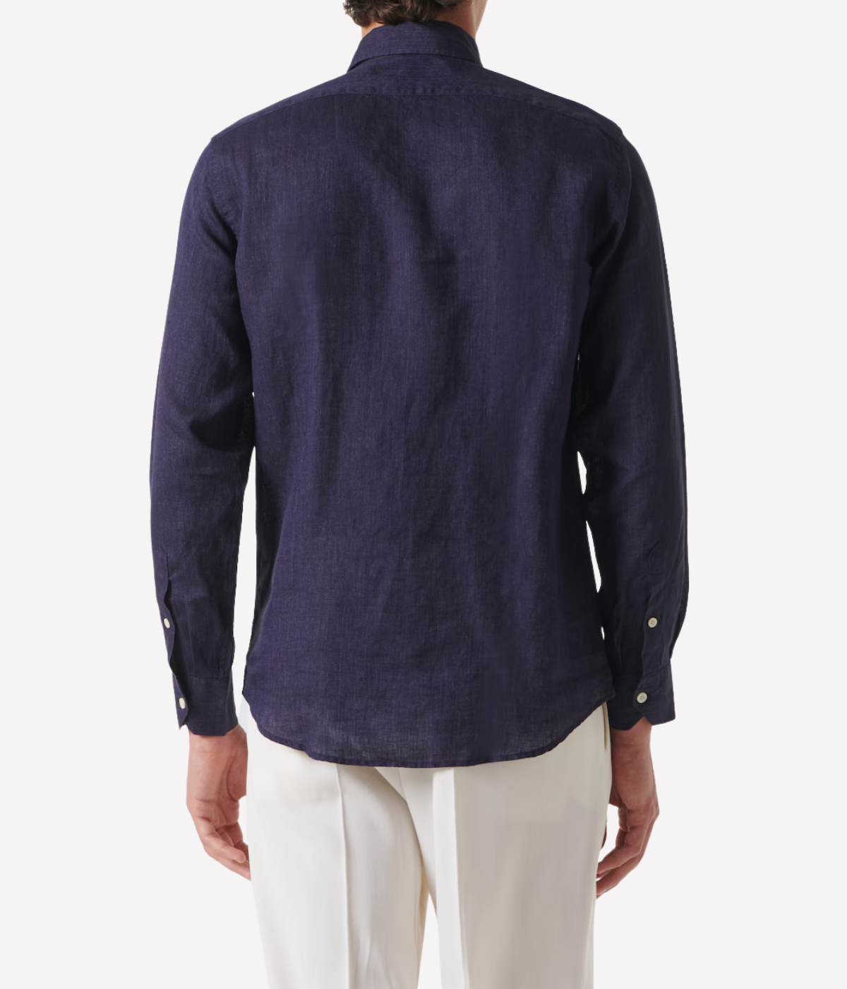 Antonio Linen Long Sleeve Shirt in Midnight