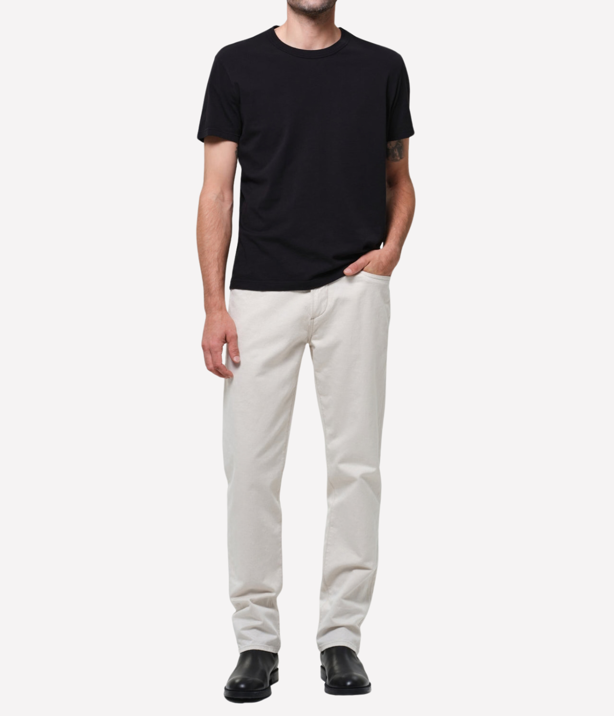 Elijah Stretch Linen in Natural