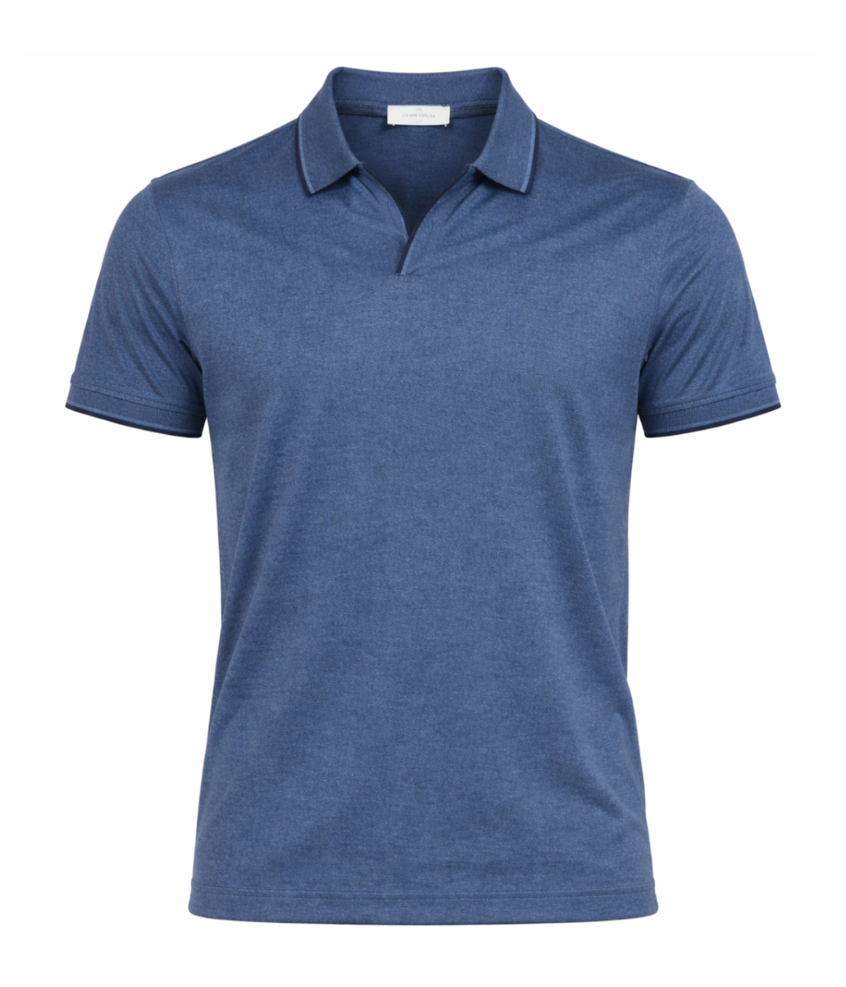 Tennis Polo Short Sleeve in Slate Grey Navy Stripe