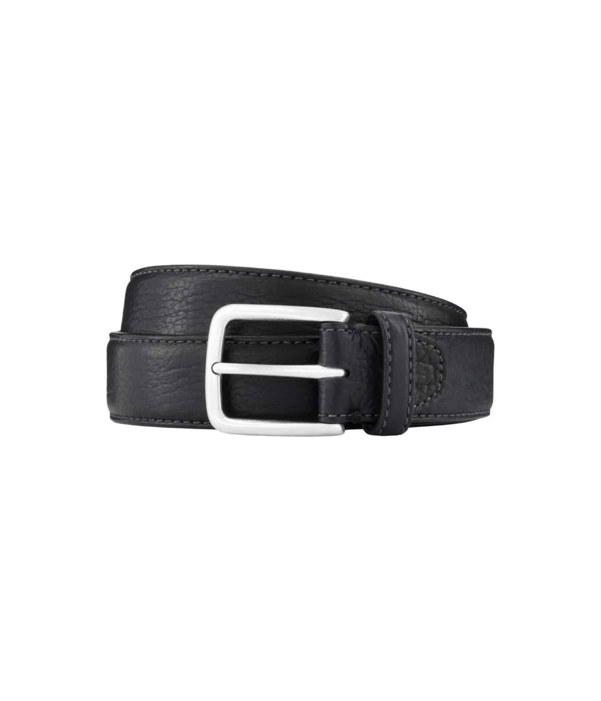 Caleixco Man Edwardo Belt in Black rolled view.