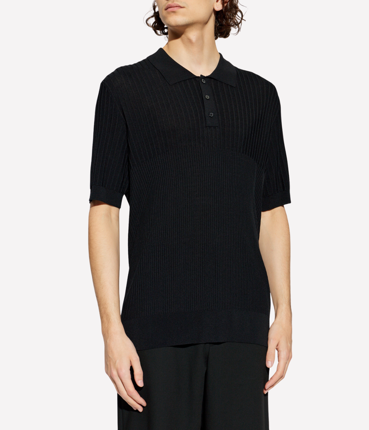 Journey MS Polo Knit in Black