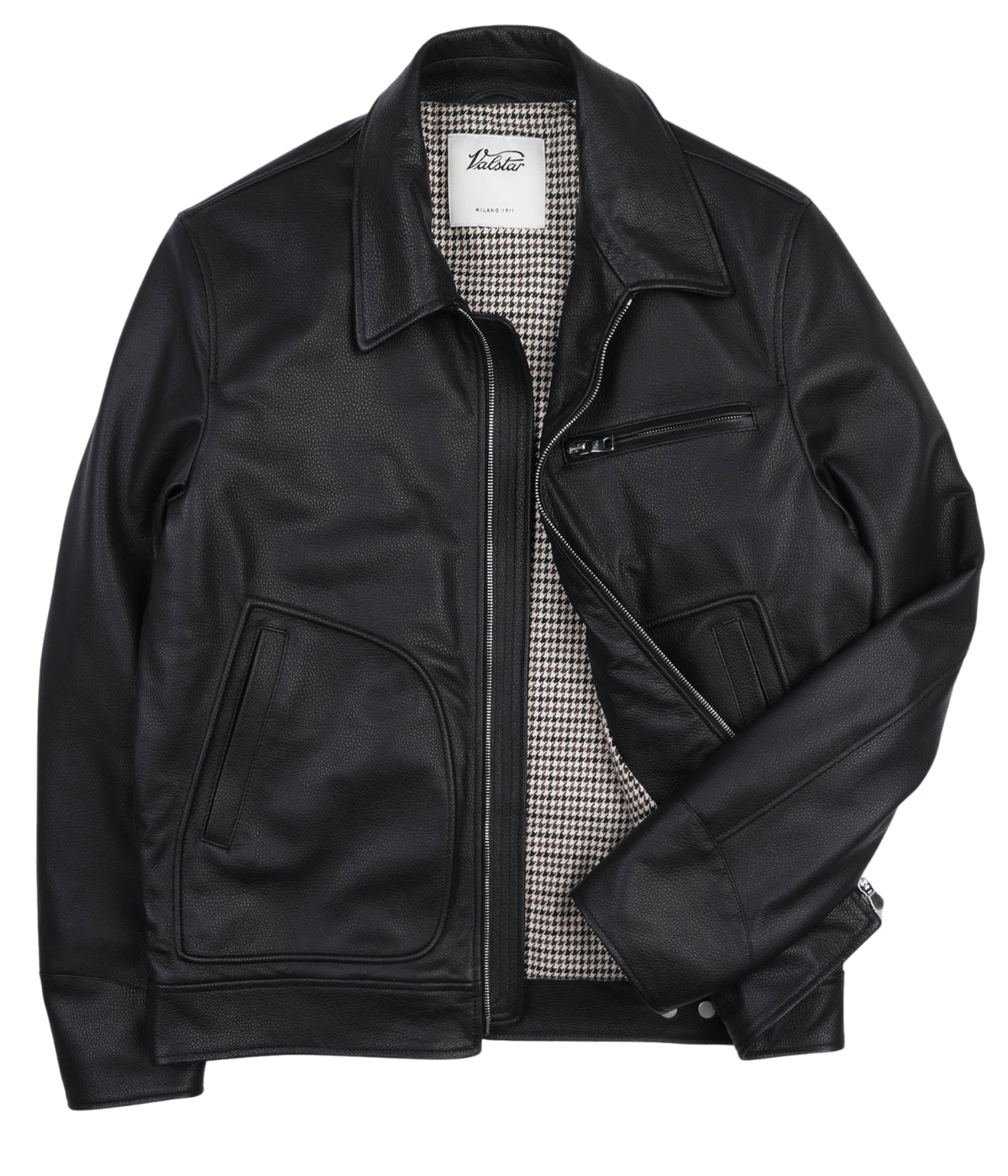 Padded Biker Jacket In Black