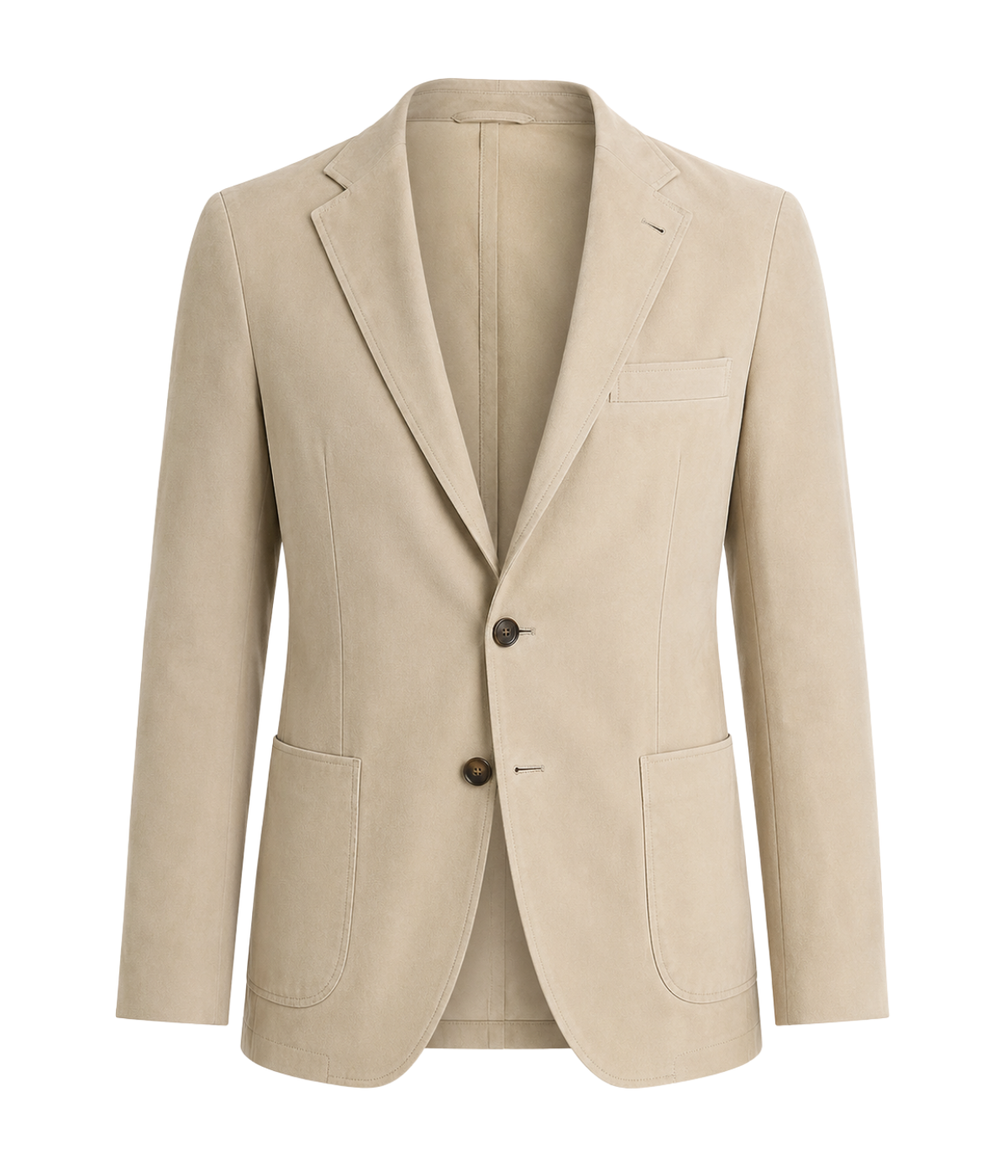 Mens Leather Blazer in Sand