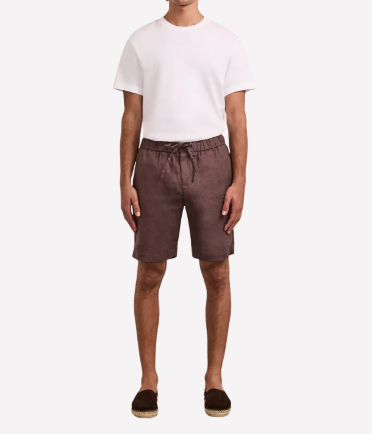 Felipe Linen Shorts In Brown